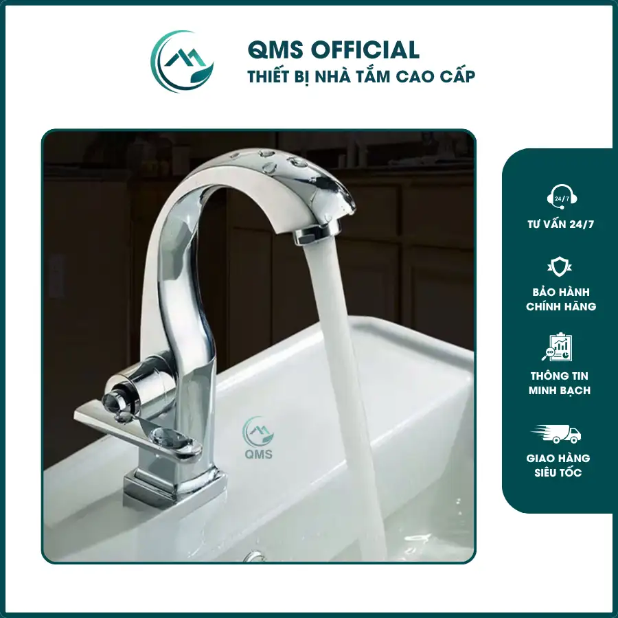 Vòi lavabo thiên nga mạ crom siêu bền