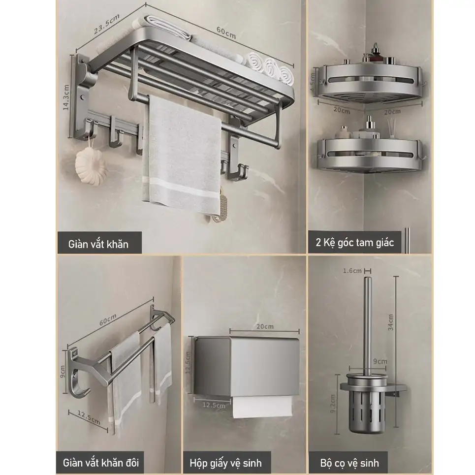Bộ phụ kiện nhà tắm inox 304 – Giải pháp nâng tầm không gian phòng tắm hiện đại