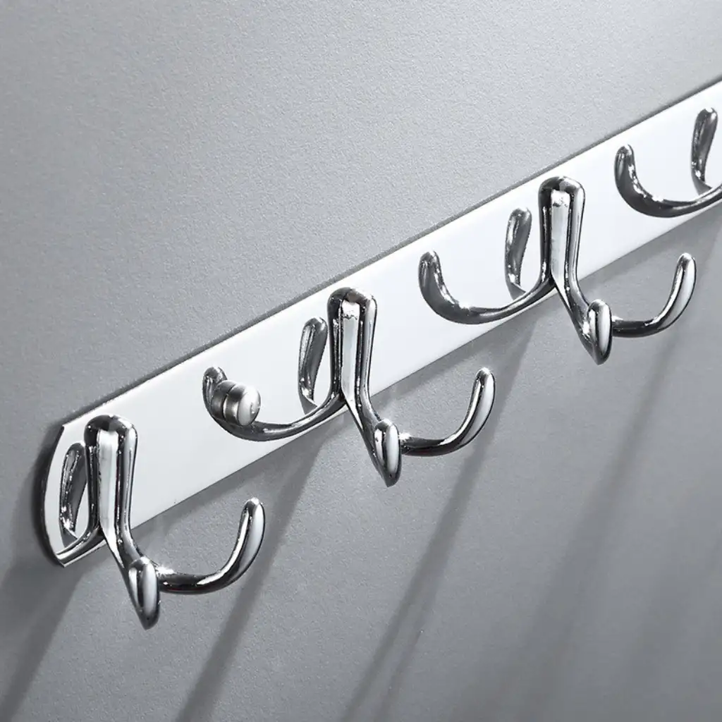 Móc treo quần áo gắn tường inox 304 với 2 chấu, tiện lợi và hiện đại. 4 Móc treo quần áo gắn tường inox 304 với 2 chấu, tiện lợi và hiện đại. - Ảnh 4